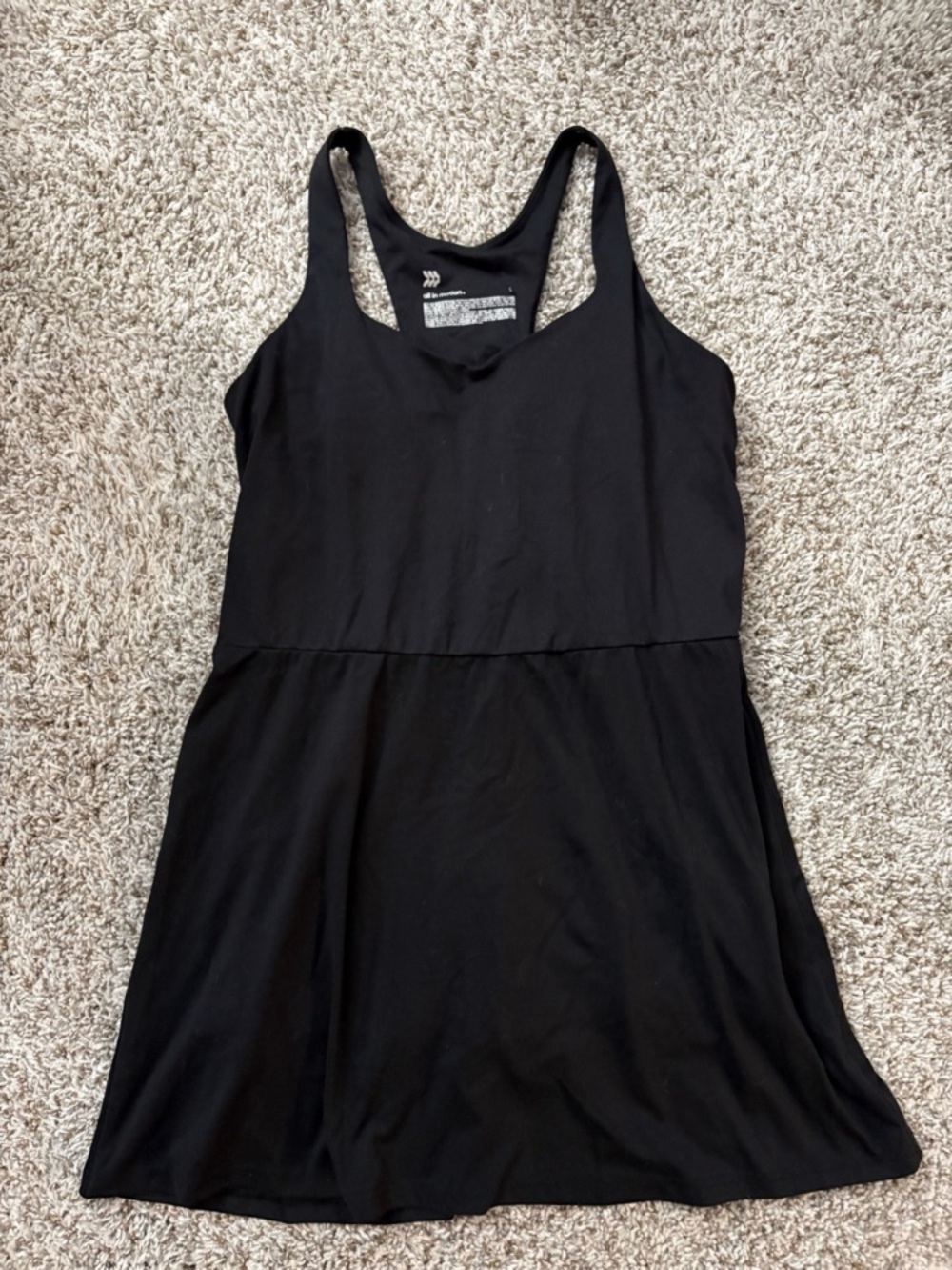 all in motion Black Racerback Swing Tank Top Dress